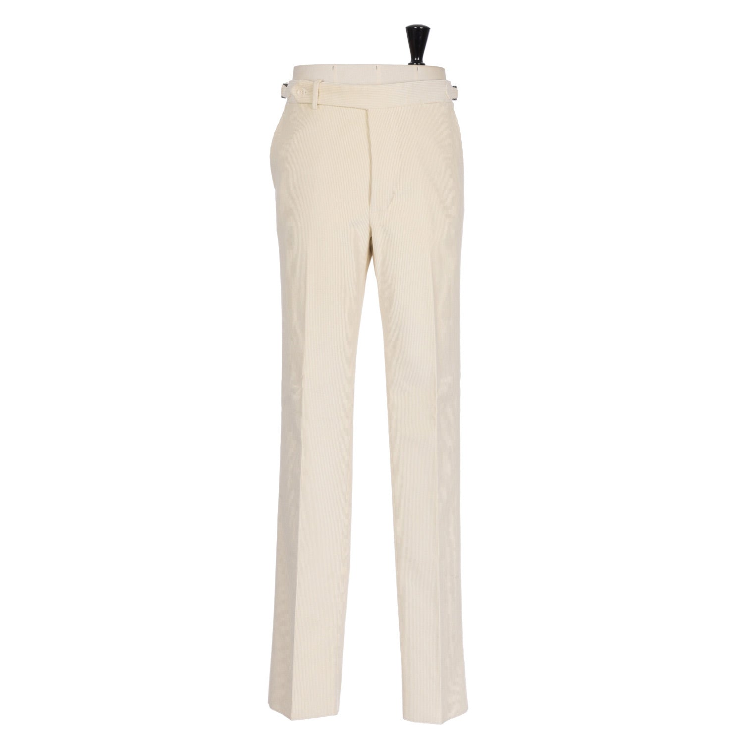 Exclusively for Michael Jondral: Ivory Brisbane Moss 8 Whale Cotton Corduroy Trousers - Rota Sartorial